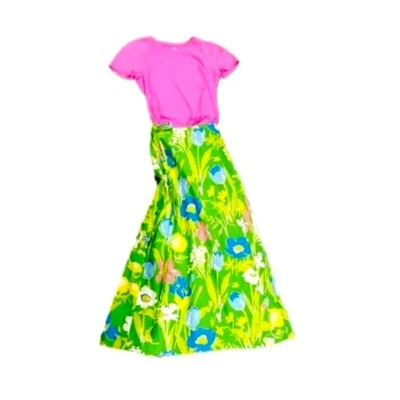 Vintage Gordon of Philadelphia  Floral Wrap Maxi Skirt Preppy 1970’s - Picture 8 of 9